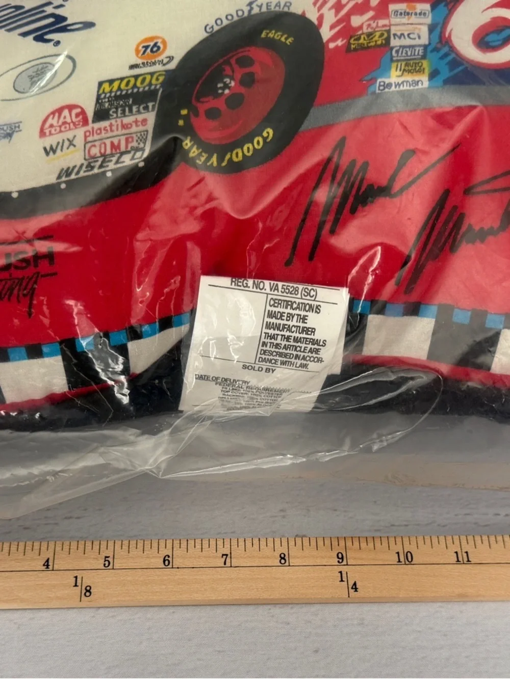 Vintage NASCAR Mark Martin #6 Valvoline Cummins Decorative Pillow Sealed NIP